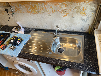 New sink and worktop